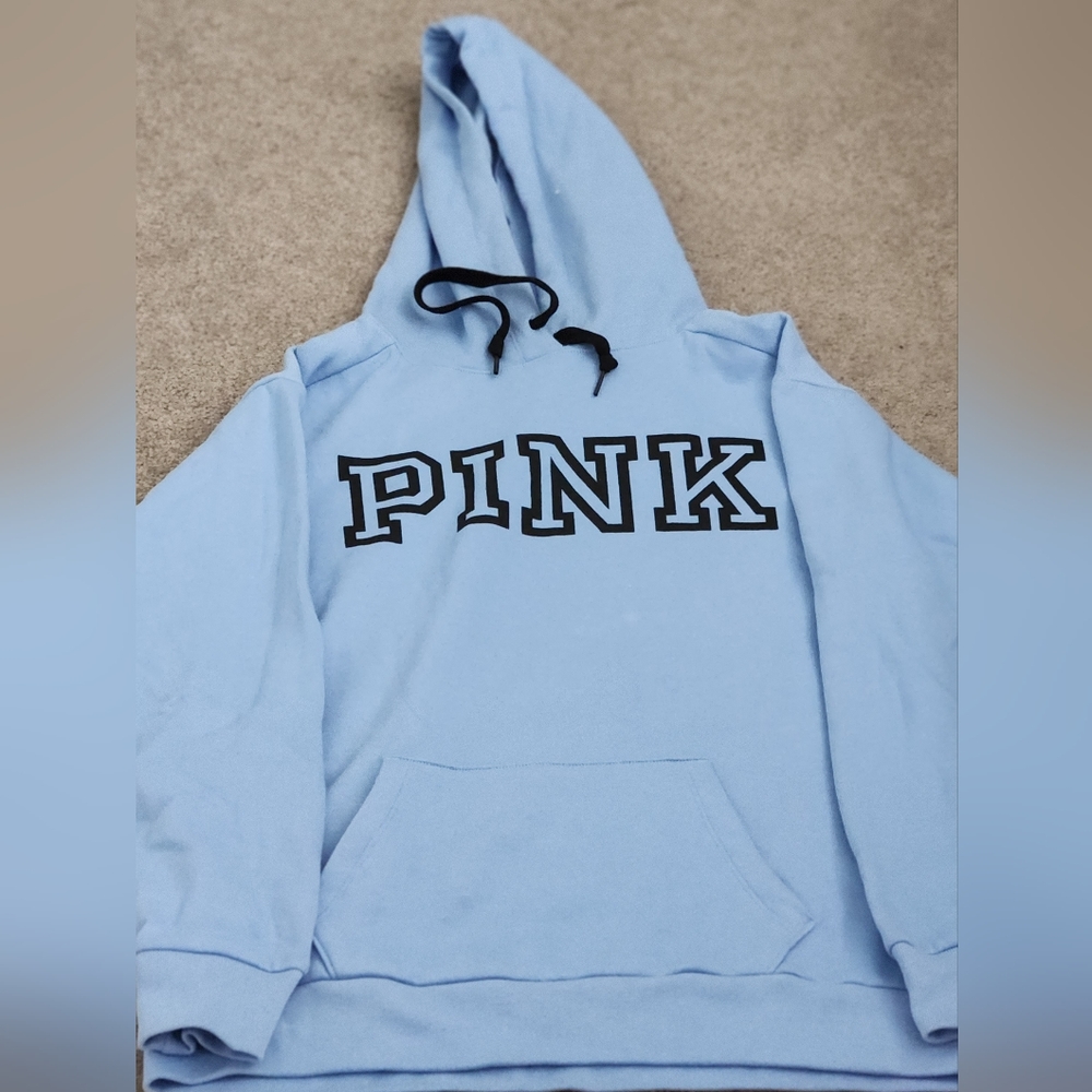 XS Pink by VS hoodie light blue